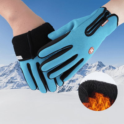 Gant Thermique - WinterCyclingGloves™ - Bleu Ciel - Mon Univers Vélo