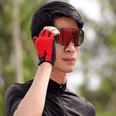 Gants Vélo - Anti - SlipCyclingGloves™ - Rouge - Mon Univers Vélo