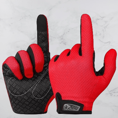 Gants Vélo - Anti - SlipCyclingGloves™ - Rouge - Mon Univers Vélo